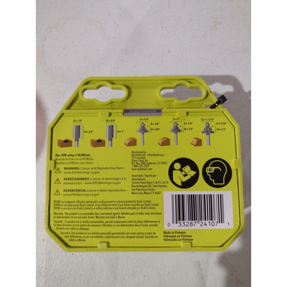 RYOBI Variety Router Bit Set 5-Piece (352 - Picture 4 of 4